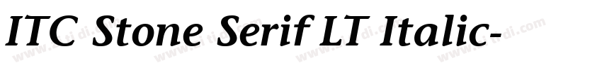 ITC Stone Serif LT Italic字体转换